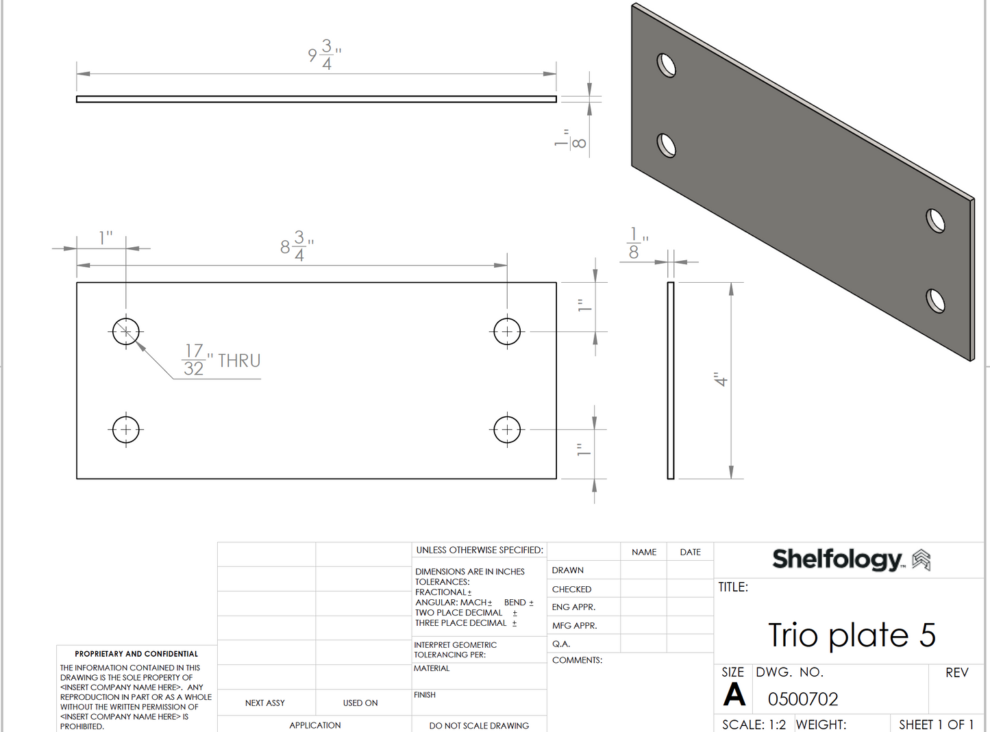 0500702 AVRAME Steel Trio Plate 5 Loft