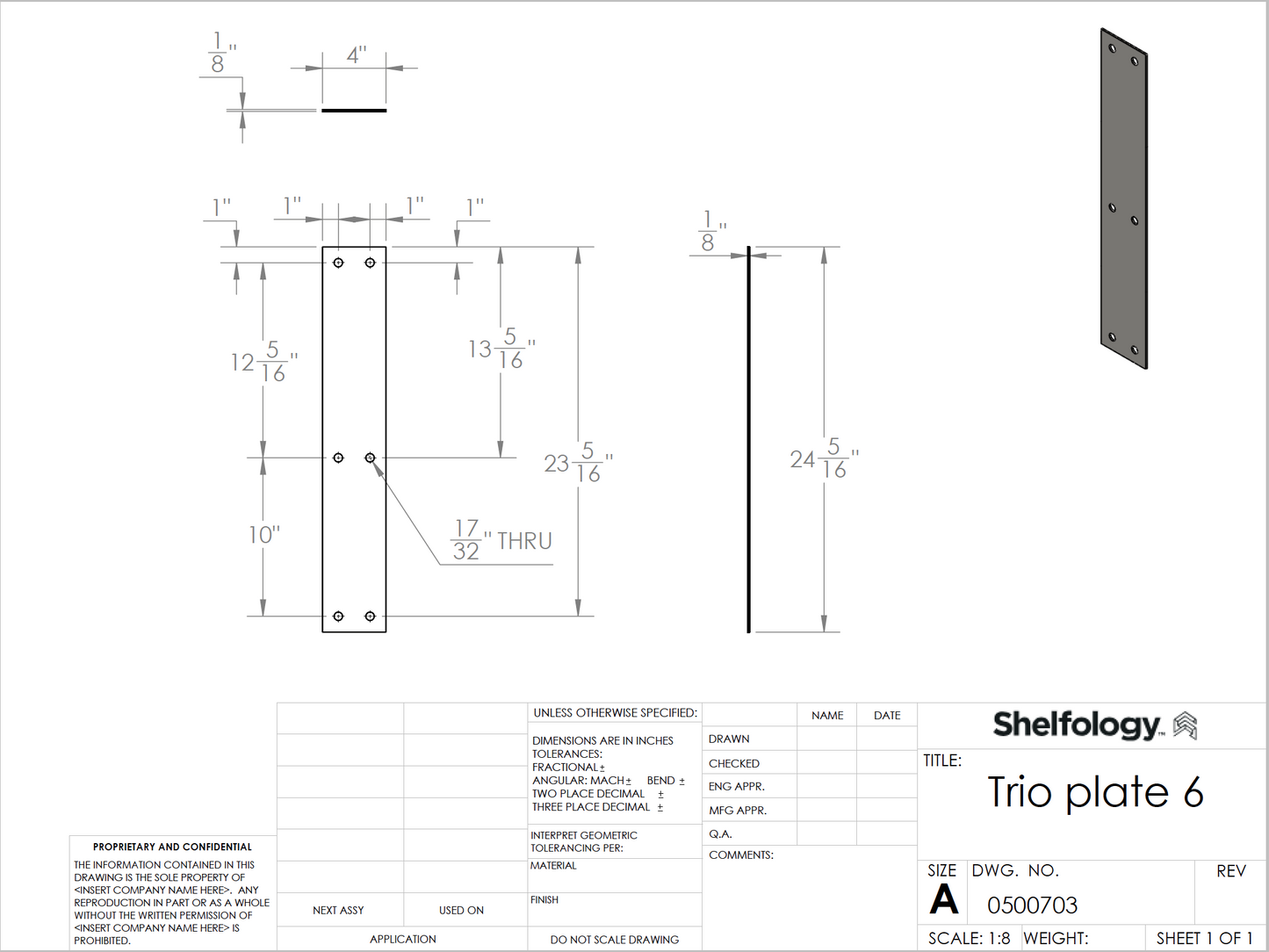 0500703 AVRAME Steel Trio Plate 6 Second Floor